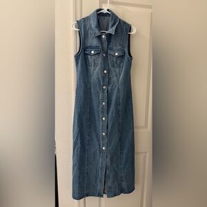 House of Harlow 1960 Blue Denim Button-Down Dress S